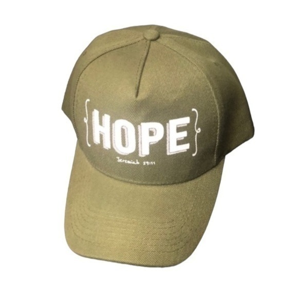 HOPE Jeremiah 29:11 Velcro Adjust Hat in Green - Picture 1 of 6